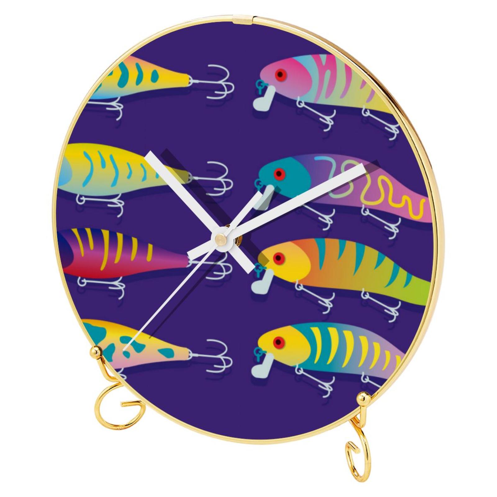 OWNTA Fishing Lure with Dark Purple Background Pattern Round Printed