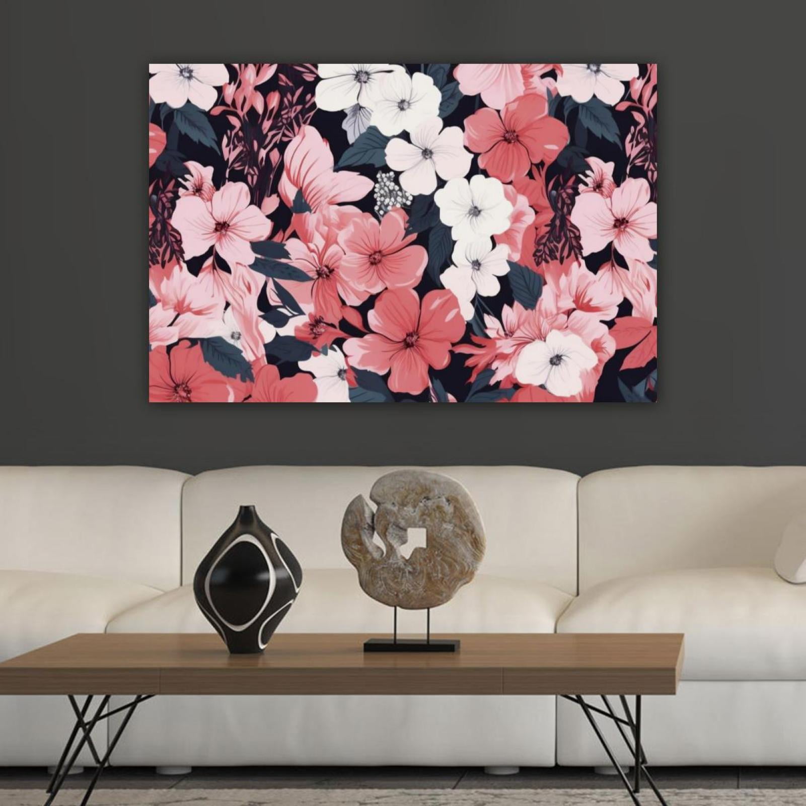 OWNTA Floral Pattern Canvas Wall Art Paintings for Living Room Canvas