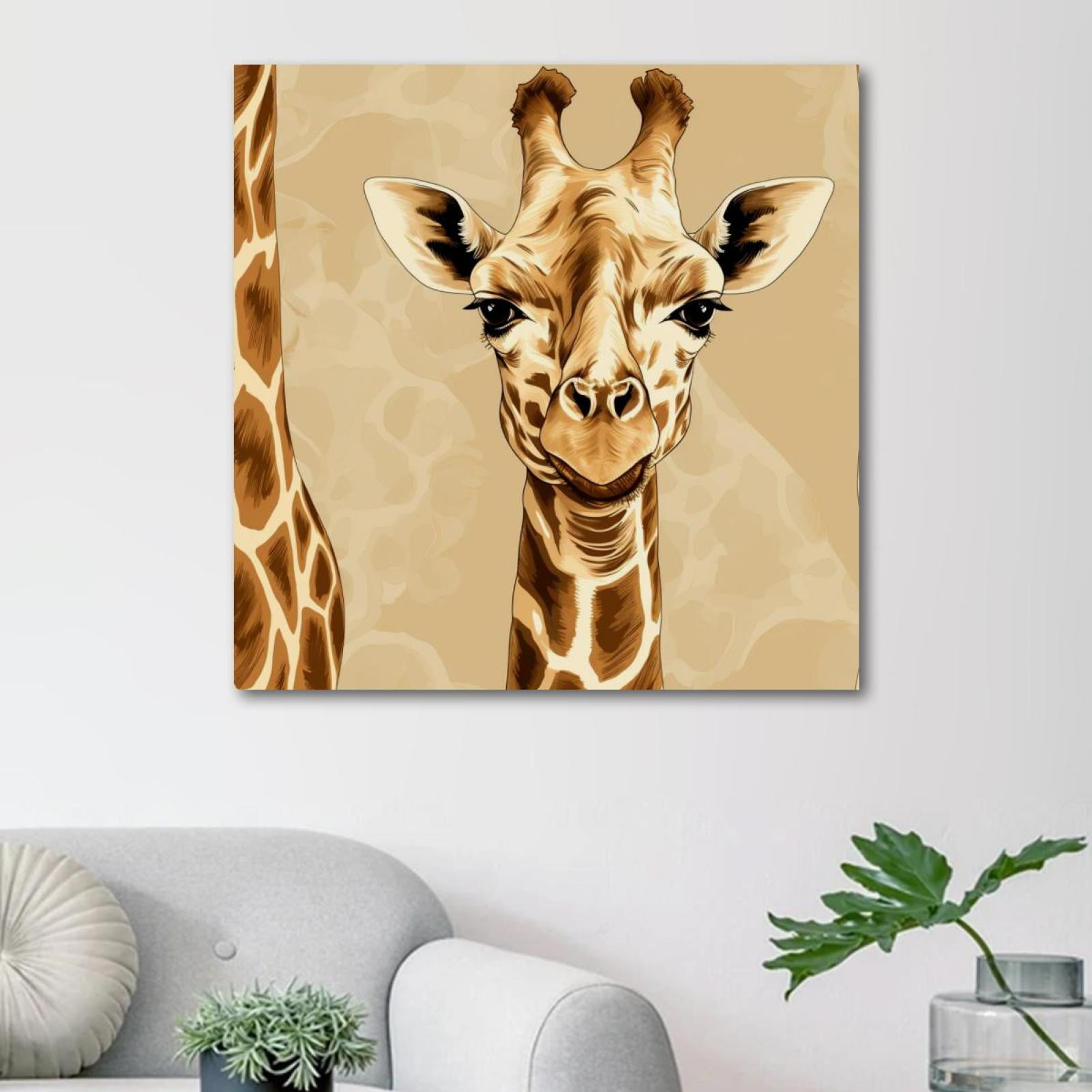 OWNTA Giraffe Pattern Canvas Wall Art Paintings for Living Room Canvas