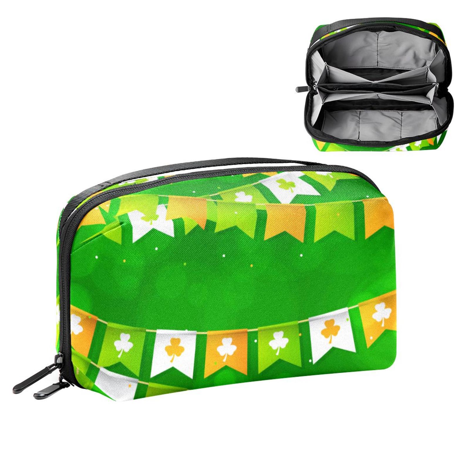 OWNTA Green FestiveGarlands Pattern Digital Pouch, Charger Organizer