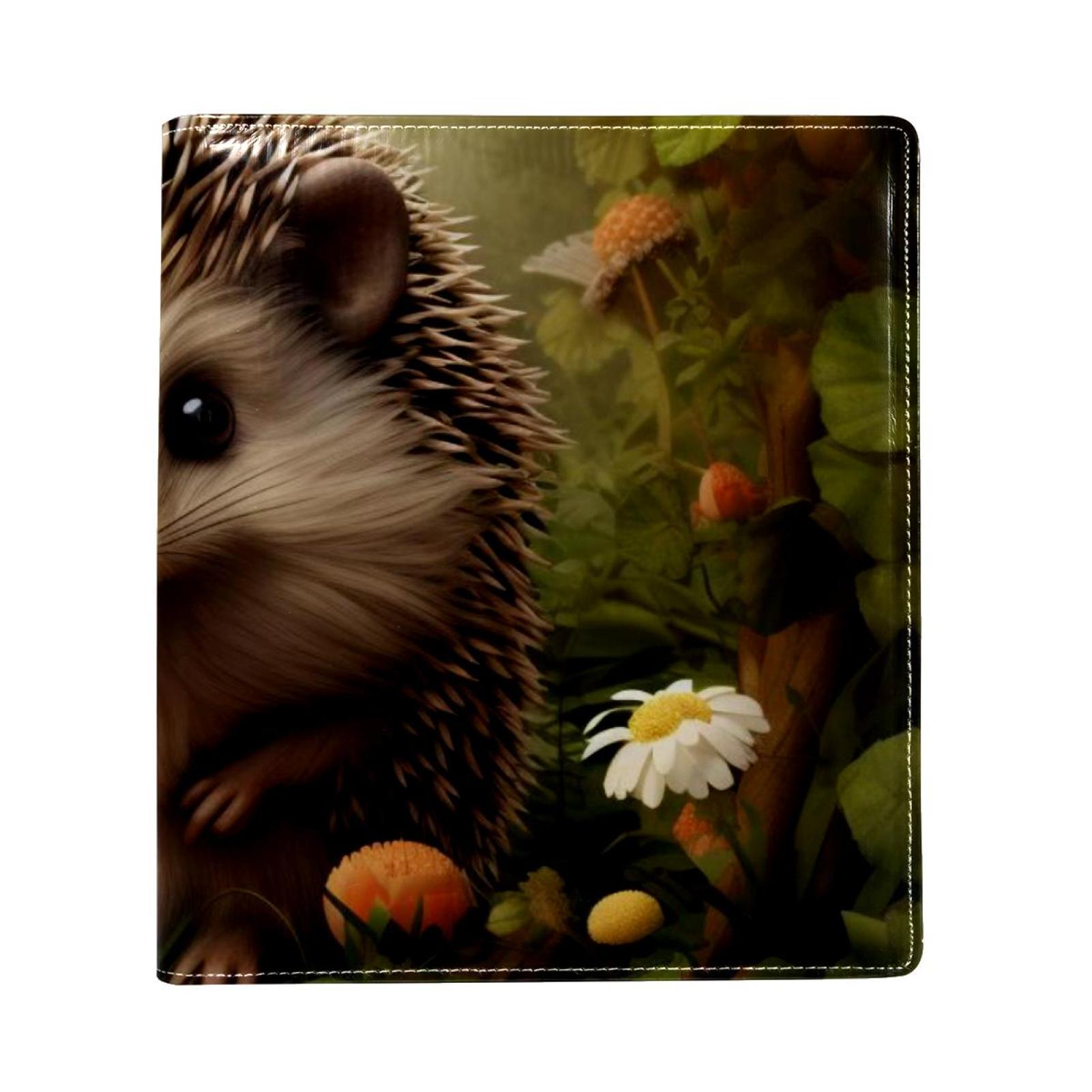 OWNTA Hedgehog Pattern Premium PU Leather Book Protector Stylish and