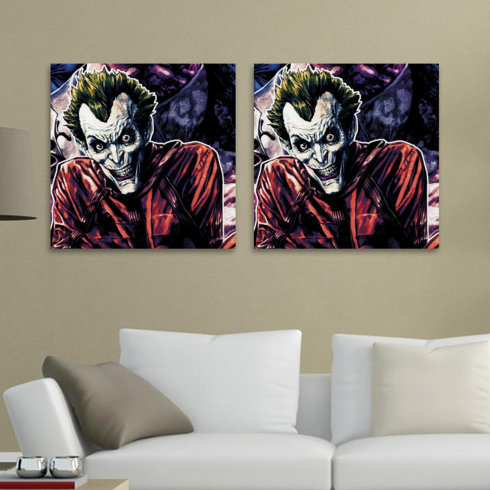 OWNTA Joker Horror Pattern 2PC Canvas Wall Art Paintings for Living