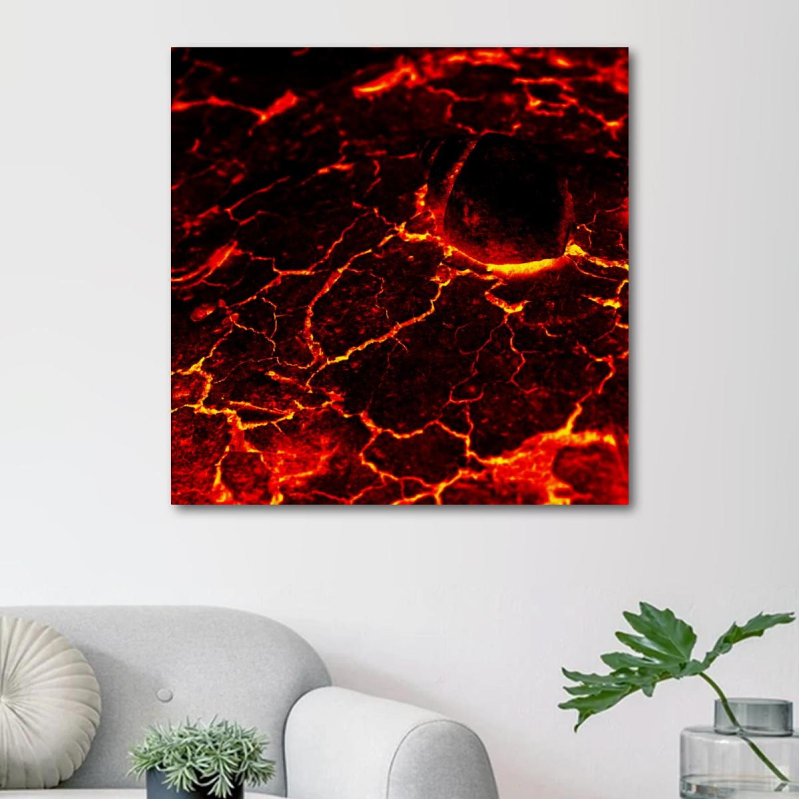 OWNTA Magma Lava Pattern Canvas Wall Art Paintings for Living Room ...