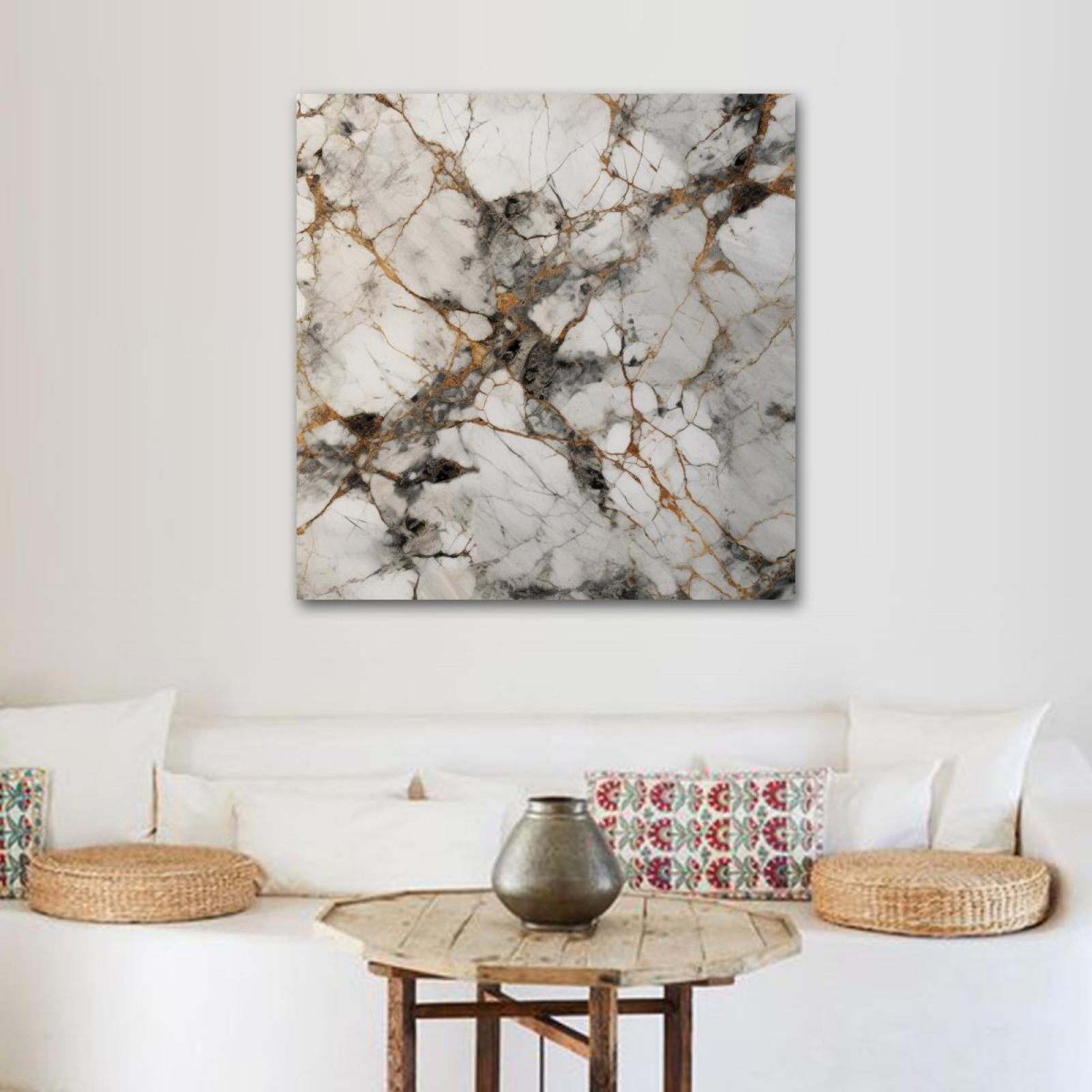 OWNTA Marble Pattern Canvas Wall Art Paintings for Living Room Canvas
