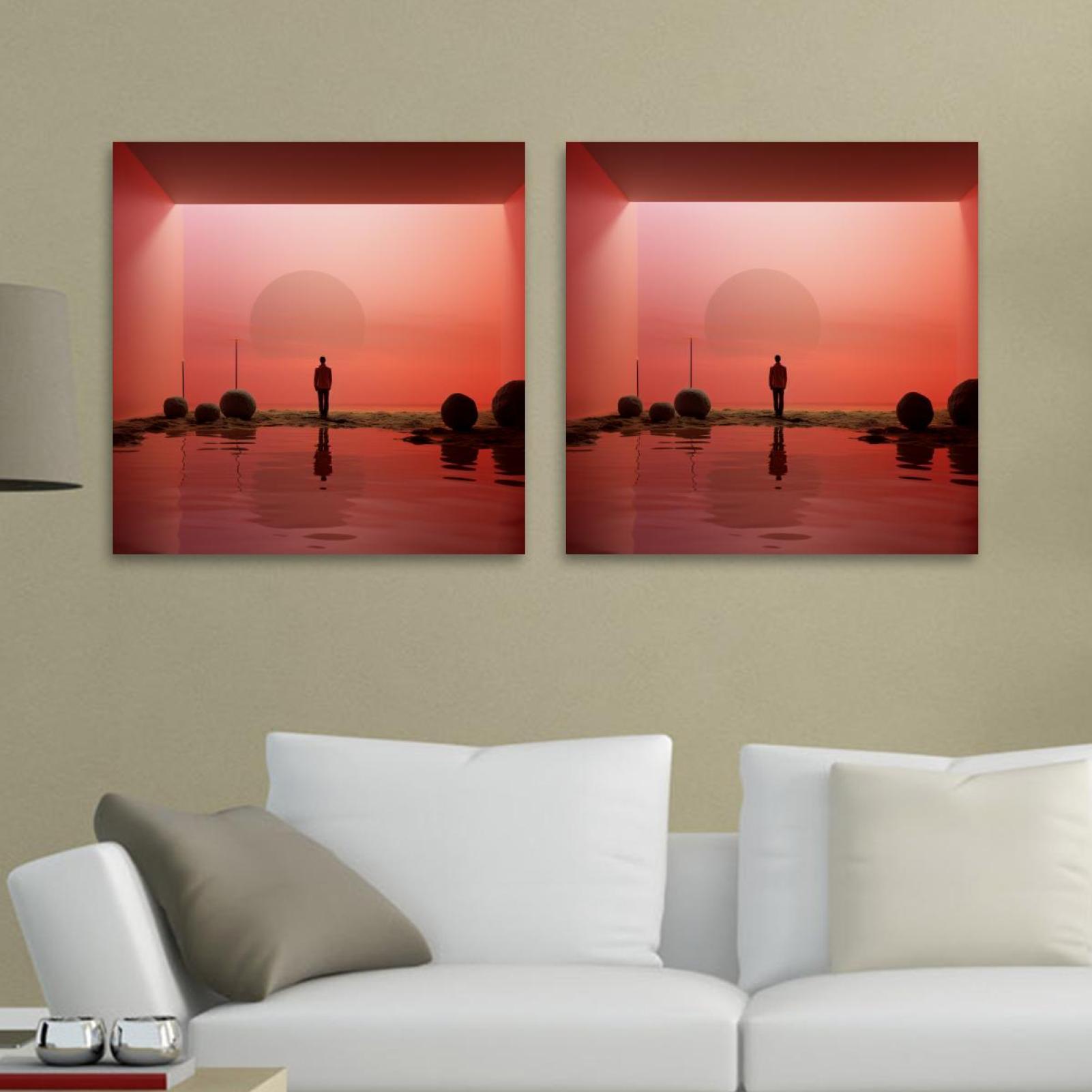 OWNTA Minimalistic Cinematic Scene 2020s Artistic Minimali Pattern 2PC