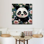 OWNTA Panda Pattern Canvas Wall Art Paintings for Living Room - Canvas Framed Print Wall Artworks Bedroom Decoration Office Wall Decor Posters Home Decorations