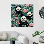 OWNTA Panda Pattern Canvas Wall Art Paintings for Living Room - Canvas Framed Print Wall Artworks Bedroom Decoration Office Wall Decor