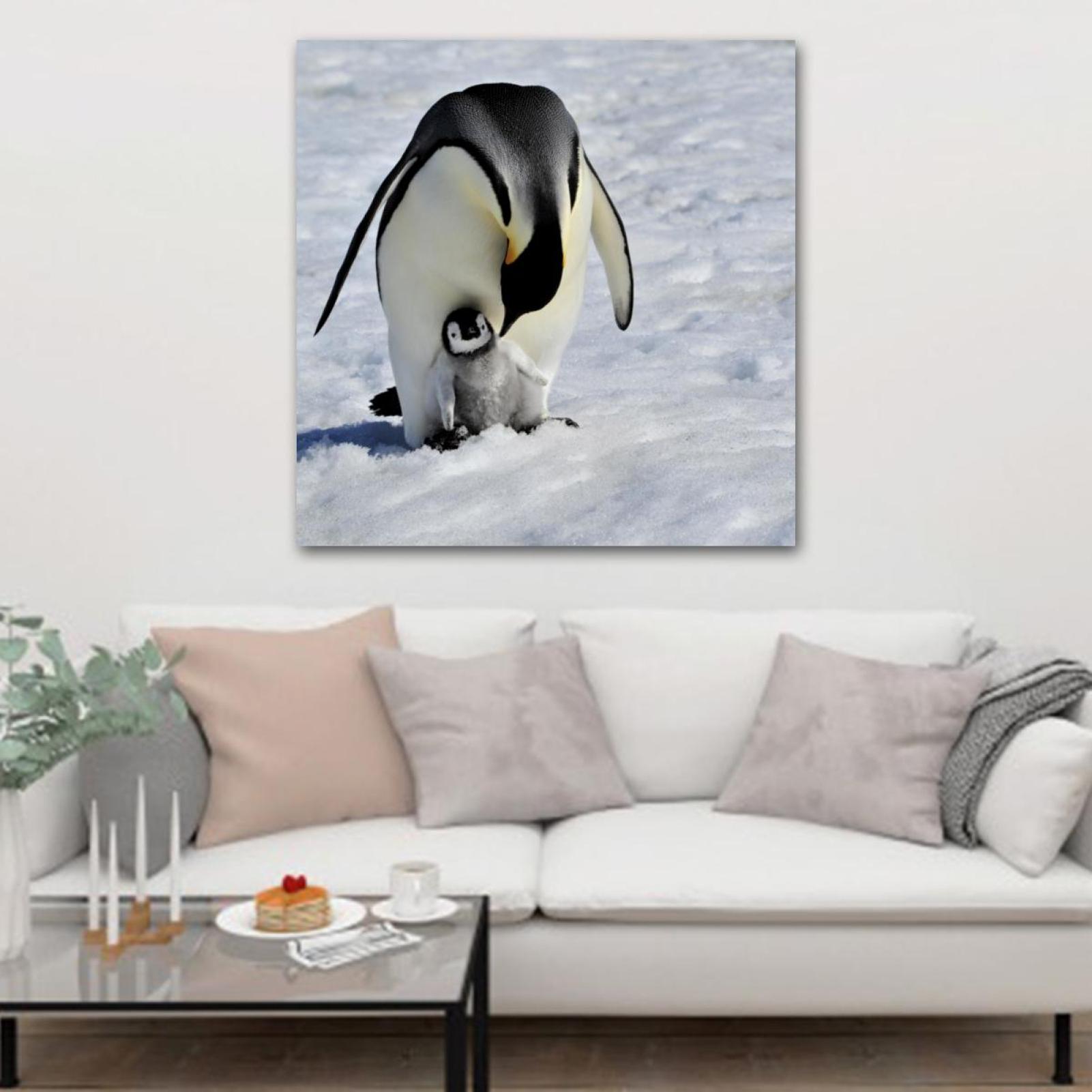 OWNTA Penguin Animal Pattern Canvas Wall Art Paintings for Living Room ...