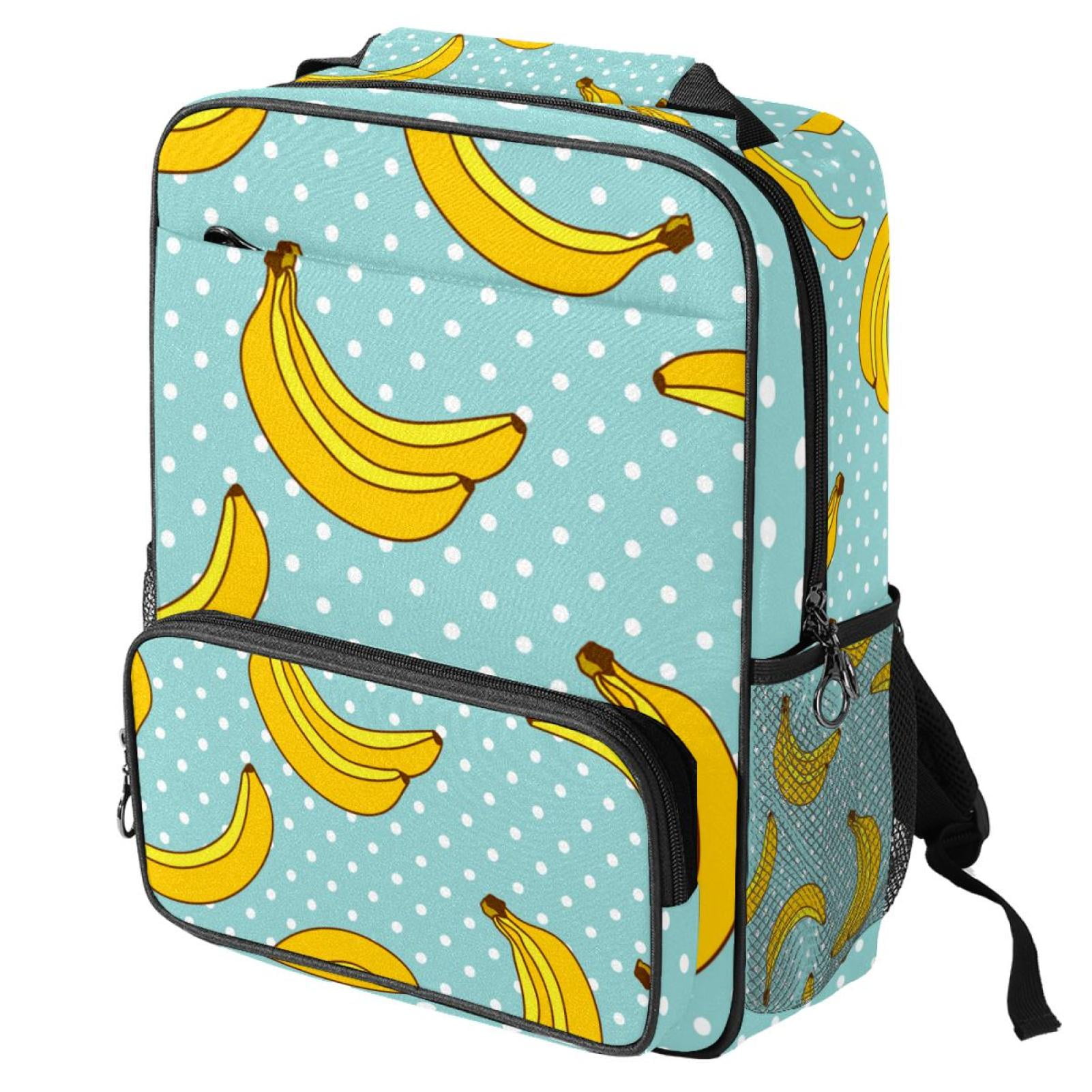 OWNTA Sweet Bananas Pattern with Polka Dots Pattern Travel School