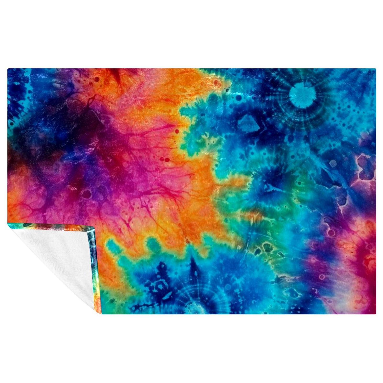 OWNTA Tie Dye Pattern Blanket Bliss Custom Microfiber Throw Blanket