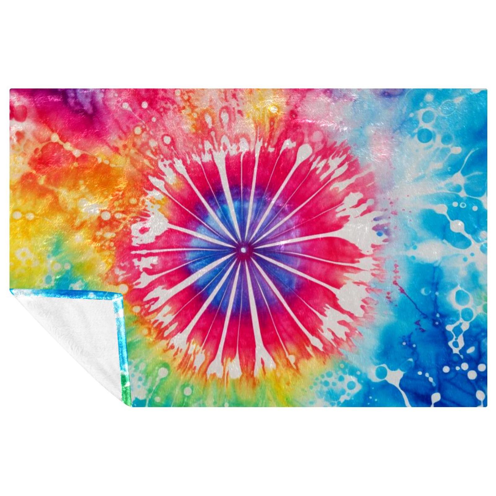 OWNTA Tie Dye Pattern Blanket Bliss Custom Microfiber Throw Blanket