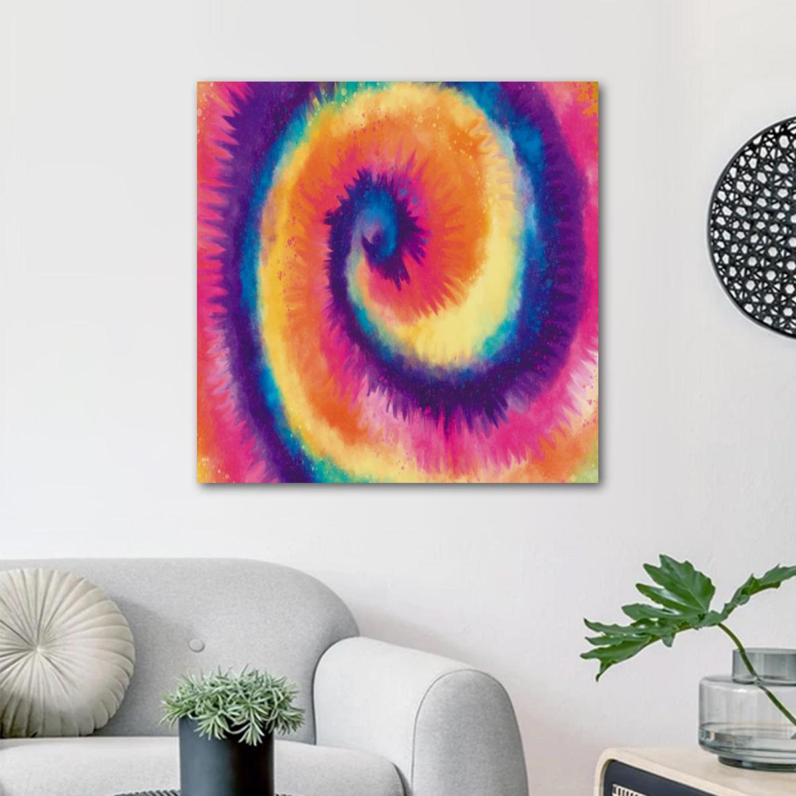 OWNTA Tie Dye Pattern Canvas Wall Art Paintings for Living Room