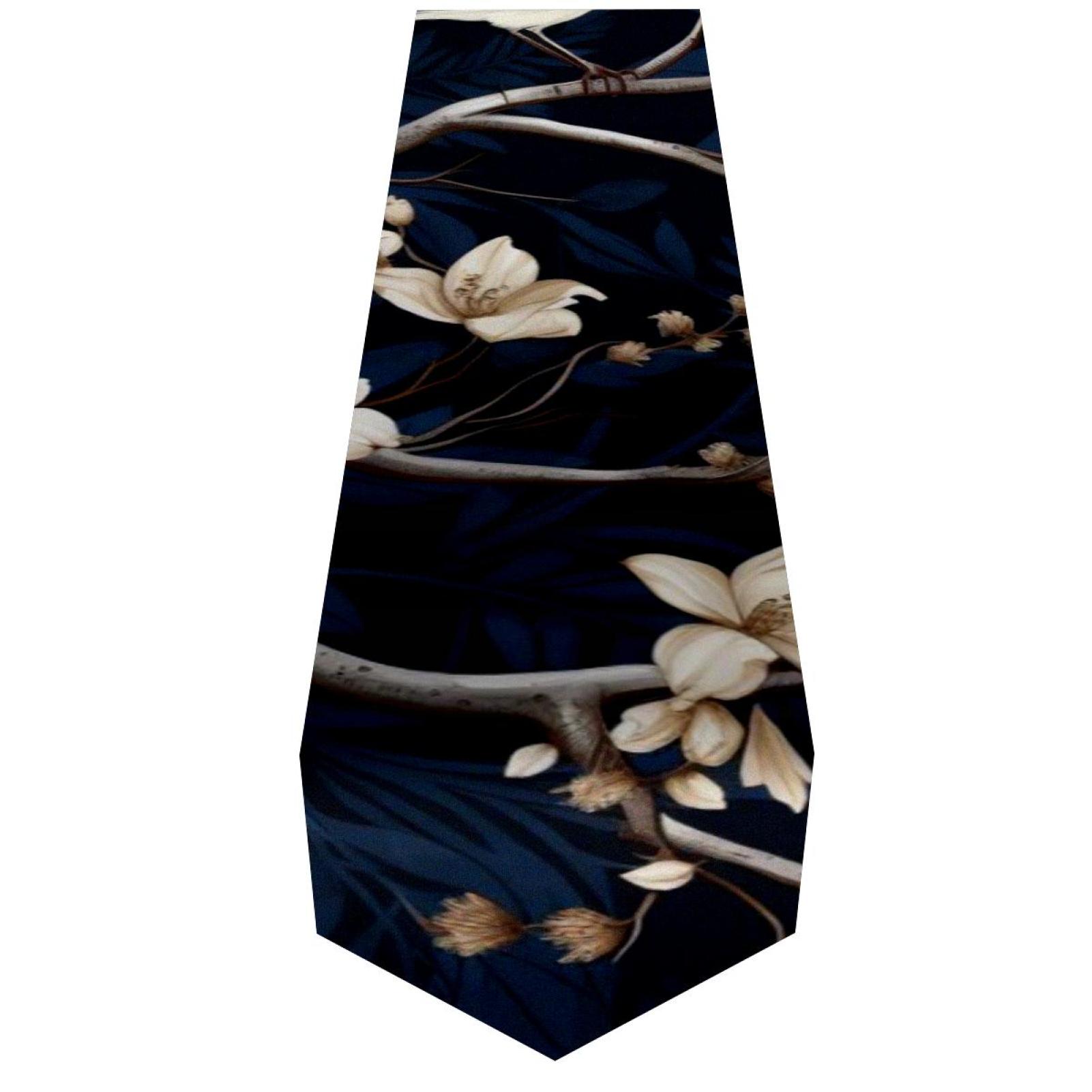 OWNTA Tree Pattern Elegant Polyester Table Runner, Perfect for Your