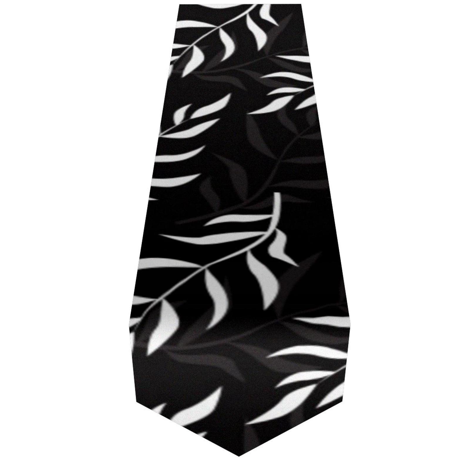 OWNTA Tropical Plants Pattern Elegant Polyester Table Runner, Perfect