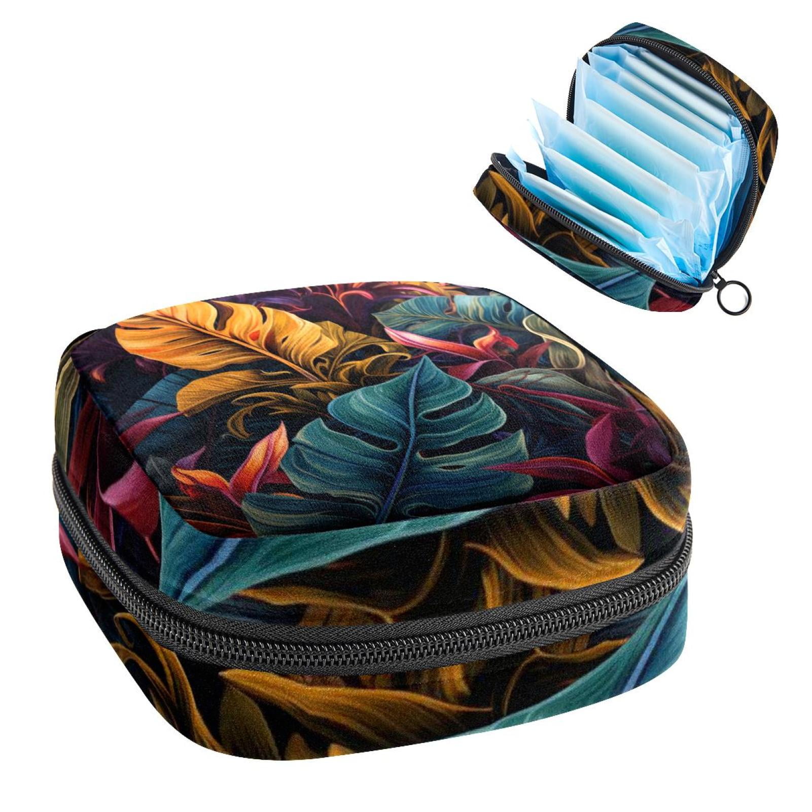 Ownta Tropical Plants Pattern Premium Storage Bag Period Purse Pencil