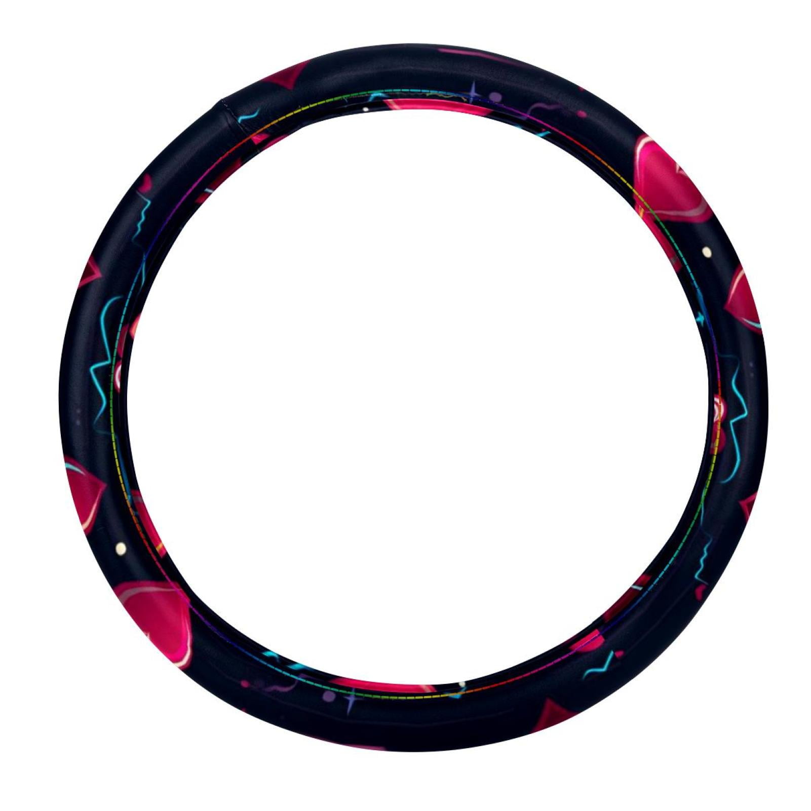 OWNTA Valentine's Day Heart EKG Pattern 14.5 Inch Printing PVC Leather