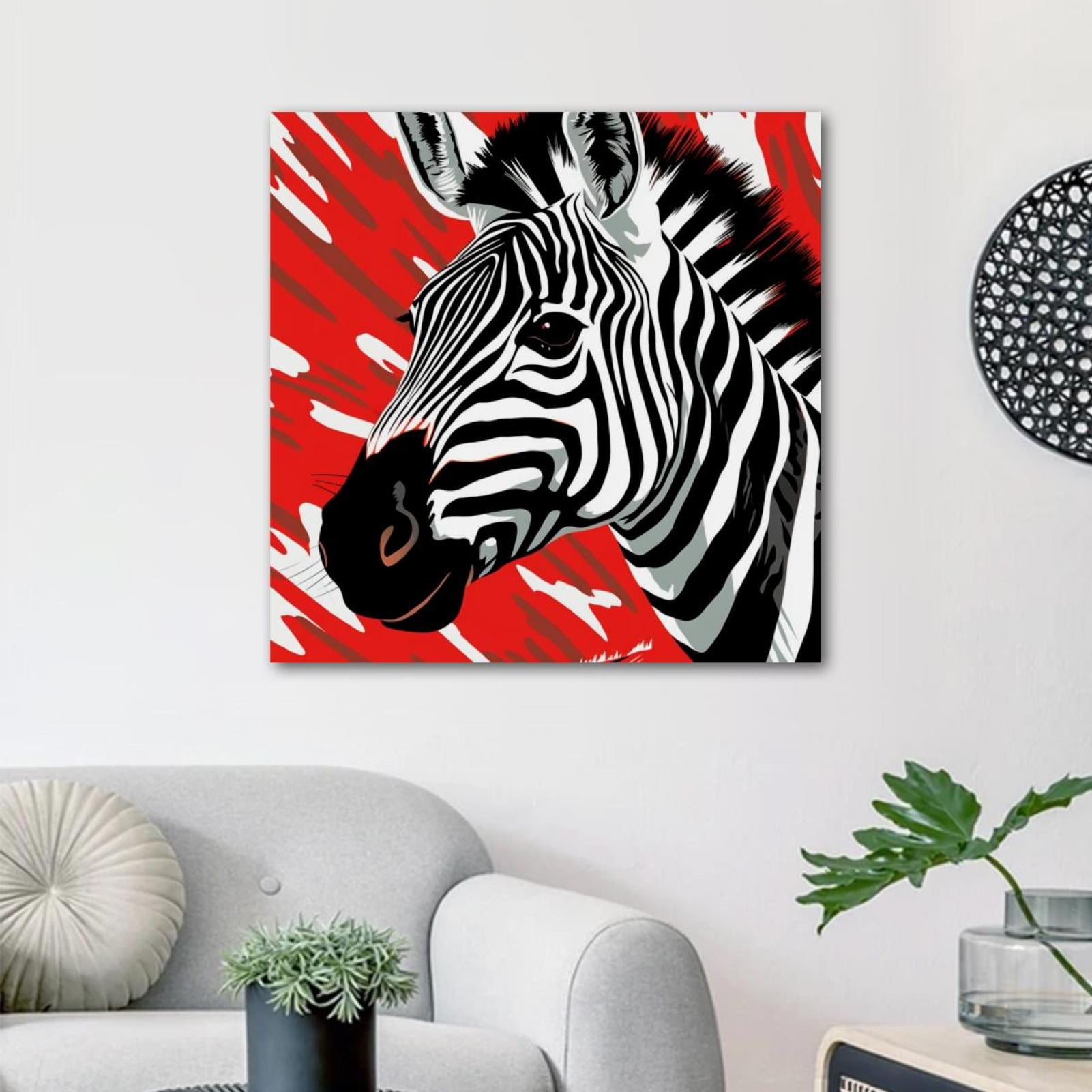 OWNTA Zebra Pattern Canvas Wall Art Paintings for Living Room Canvas