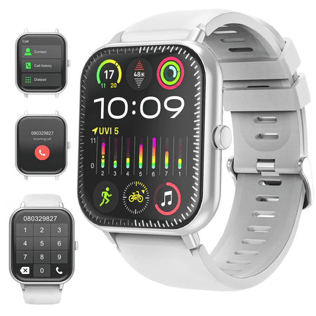 OWNTECH 1.83" Smart Watch, Bluetooth Answer/Make Calls/Message Reminder, 120+ Sports Modes, IP67 Waterproof Fitness Watches for Android and iPhone,Gray