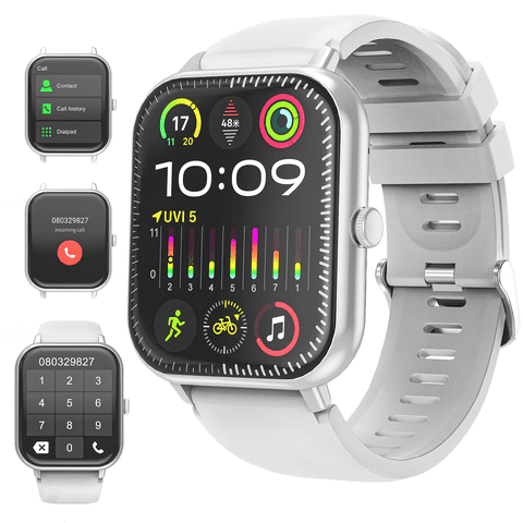 OWNTECH 1.83" Smart Watch, Bluetooth Answer/Make Calls/Message Reminder, 120+ Sports Modes, IP67 Waterproof Fitness Watches for Android and iPhone,Gray