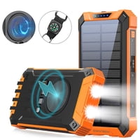 OWNTECH 30000mAh Portable Solar Charger with 4 Built-in Cables