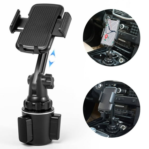 OWNTECH Car Phone Cup Holder Mount Universal Adjustable Long Neck Automobile Cradles Compatible with iPhone Samsung Google and All Smartphones