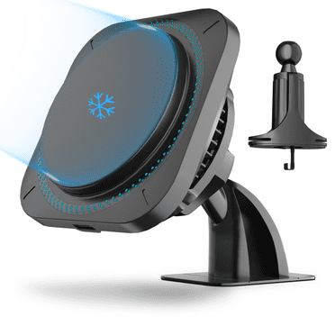 OWNTECH Magnetic Wireless Car Charger, 15W Fast Charging Phone Mount for Car, Fit iPhone 14/13/12 Series