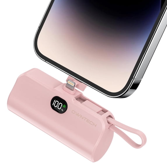 OWNTECH Portable Charger Power Bank for iPhone Android with LED Display 5000mAh Mini Fast Charger Battery Pack Compatible with iPhone 15/14/13/12