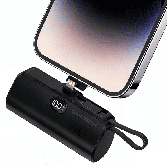 OWNTECH Portable Charger Power Bank for iPhone Android with LED Display 5000mAh Mini Fast Charger Battery Pack Compatible with iPhone 15/14/13/12