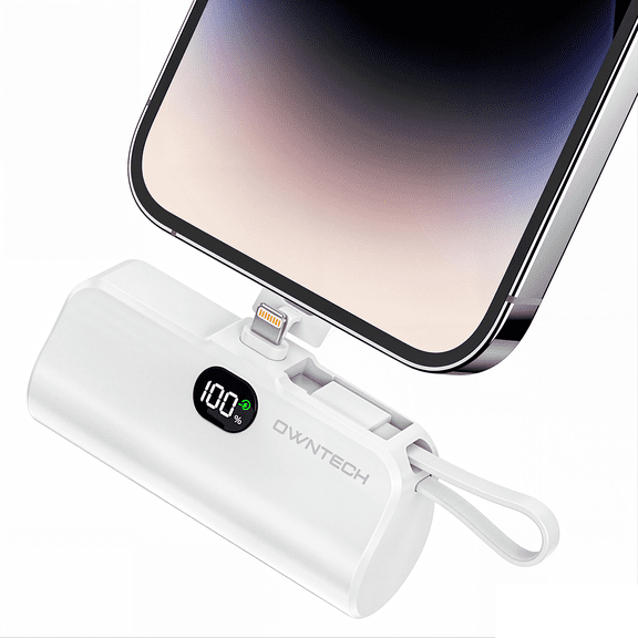 OWNTECH Portable Charger Power Bank for iPhone Android with LED Display 5000mAh Mini Fast Charger Battery Pack Compatible with iPhone 15/14/13/12