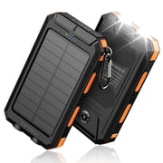 OWNTECH 20000mAh Portable Solar Charger for iPhone and Android Power Bank with Dual 5V USB Ports for Outdoor Camping Hiking