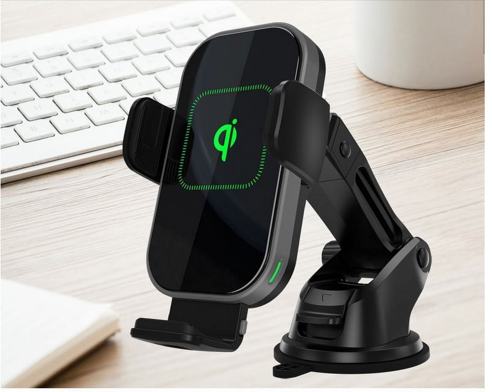 OWNTECH Wireless Charging Car Charger Mount, Fast Auto Clamping Car