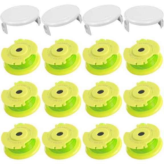 OWNTIDE 12-Pack 0.080" Trimmer Line Spools for Ryobi One+ AC80RL3 18V 24V 40V Weed Wacker, 11ft Pre-Wound, Easy Install (Green)