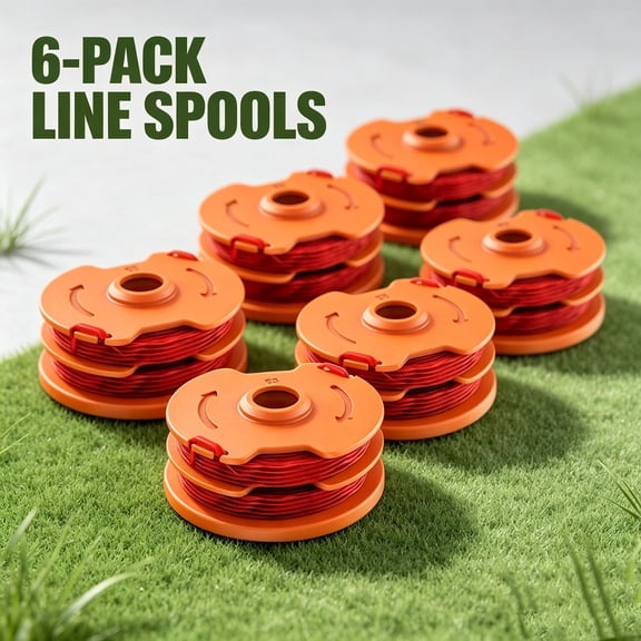OWNTIDE 16ft 0.065" Replacement Line Spool WA0007/50022833 Compatible with Worx WG105, WG116, WG119, WG173, WG183 Weed Eater(6 pcs)