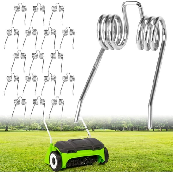 OWNTIDE 18 Pack 29272 Dethatcher Tines Compatible with GreenWorks 29272 27022 2500600G 10 Amp 14" Corded Dethatcher, Replacement Durable Steel Scarifier Rake Tines Parts, Lawn Tractor Attachments Set