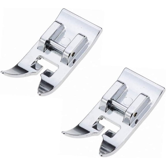 OWNTIDE 2-Pack Zig Zag & Straight Stitch Presser Foot for Singer, Brother, Janome, Toyota & All Low-Shank Domestic Sewing Machines