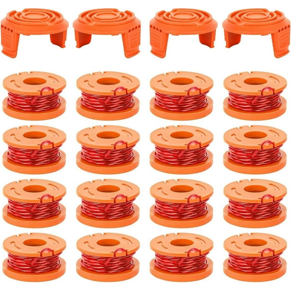 OWNTIDE 20-Pack WA0010 Spool for Worx Trimmer, 10ft 0.065" Line, Compatible with WG150-WG180 Models, Easy Install