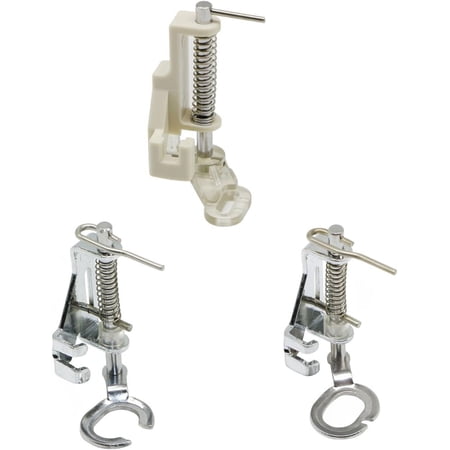 OWNTIDE 3-Pack Metal Darning/Free Motion Presser Foot for Low Shank Sewing Machines - Brother, Singer, Babylock, Janome & More - Close/Open Toe, Quilting Foot