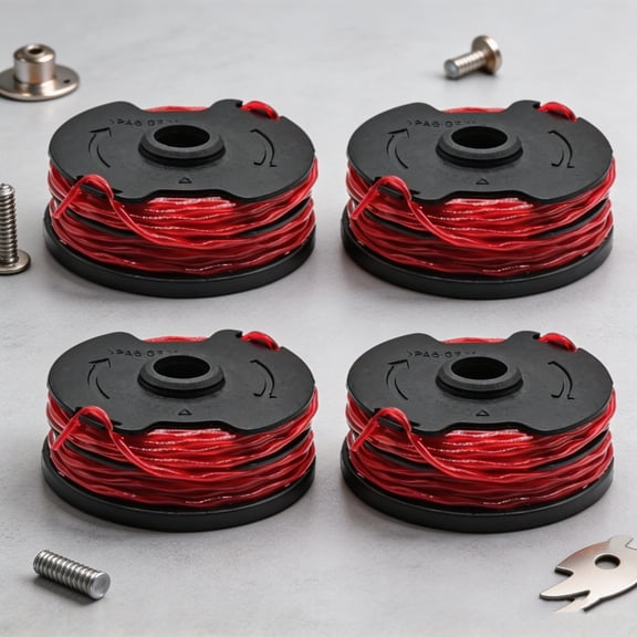 OWNTIDE 4-Pack Replacement Trimmer Spool Line – 0.065" Twisted Double Line for Hyper Tough Weed Eater, Compatible with GGT500WU, HT18-401-004-01, String Trimmer Spools