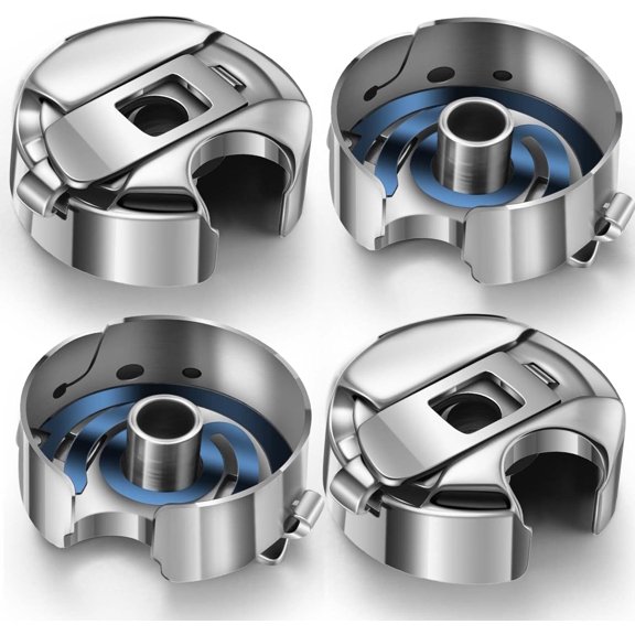 OWNTIDE 4 Pcs Stainless Steel Bobbin Case for Juki DDL-5550 DDL-8100 DDL-8300 DDL-8500 DDL-8700 Single Needle Sewing Machine Front Loading