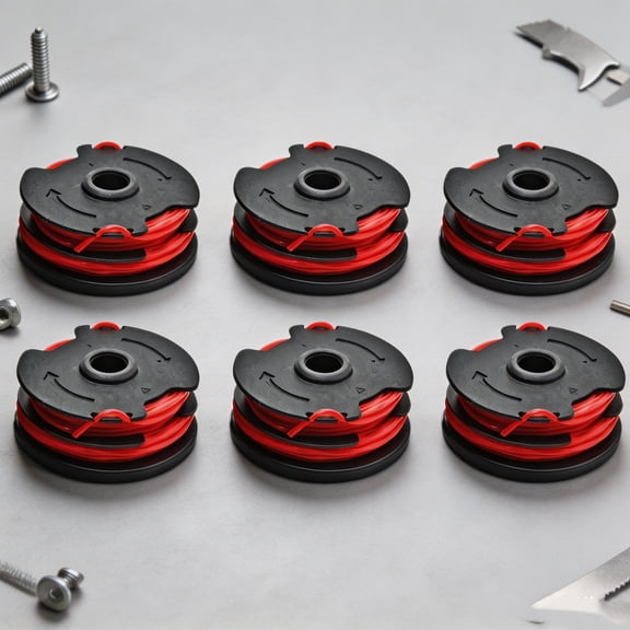 OWNTIDE 6-Pack 0.065" Replacement Trimmer Spools – Compatible with Hyper Tough GGT500WU 4.6 Amp Electric String Trimmer, Models HT18-401-004-01 & HT-21-401-002-04, Weed Eater Line Spools