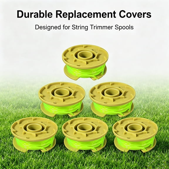 OWNTIDE 6-Pack 0.080" 11ft Replacement Trimmer Spool  Compatible with Ryobi One+ 18V, 24V, 40V Cordless String Trimmers, Part AC80RL3