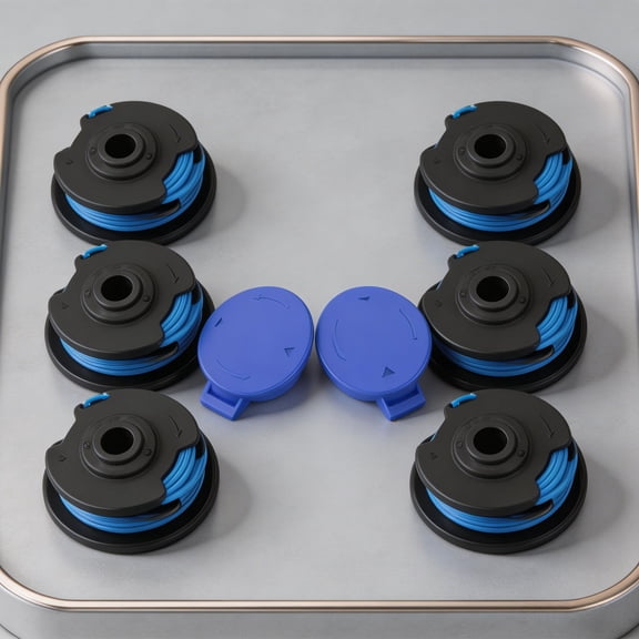 OWNTIDE 8-Pack 0.065" 20ft Trimmer Spool & Cap Kit  6 Line Spools + 2 Caps, Compatible with Kobalt KST 120X, KST 120X-06, 40V String Trimmer
