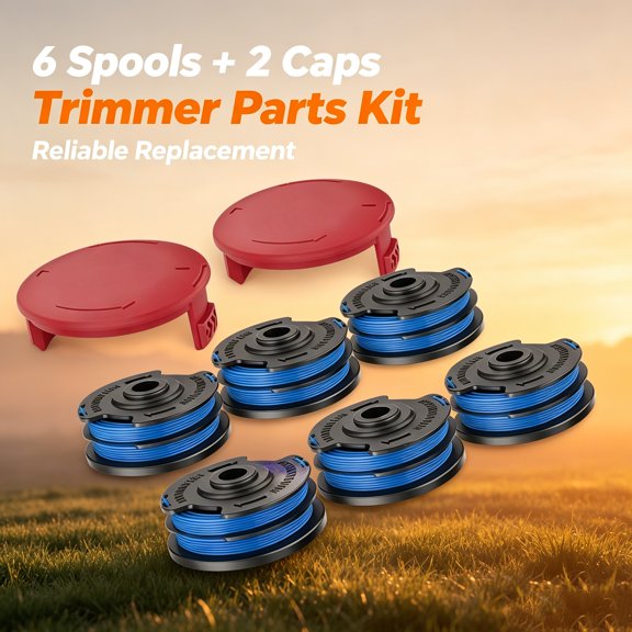 OWNTIDE 88512 Dual Line Trimmer Spool  Replacement Compatible with Toro 51480, 51480A, 51480B 14-Inch Electric Edger, Part 88514(6 pcs+2 pcs)