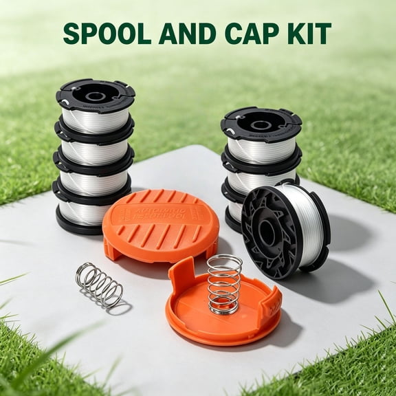 OWNTIDE AF-100 Autofeed Trimmer Spool 0.065" 30ft Replacement Compatible with Black and Decker String Trimmers AF-100, AF-100-3ZP, GH600, GH610, GH900(8 pcs+2 pcs)