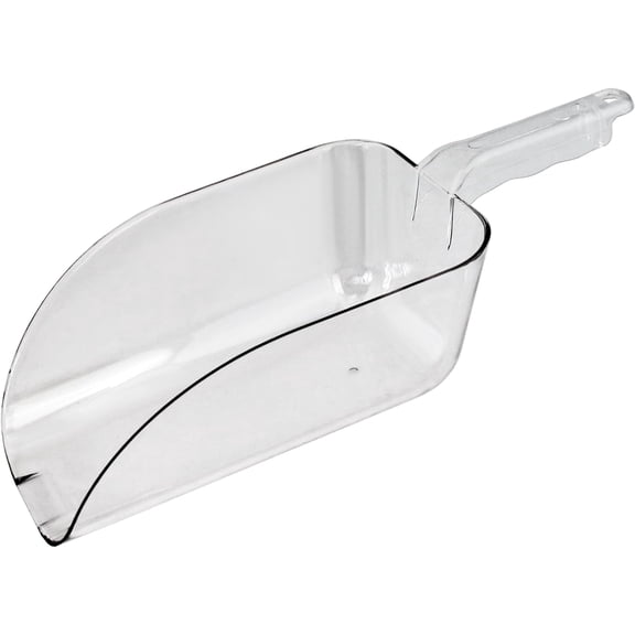 OWNTIDE Commercial Grade Polycarbonate Plastic Utility Ice Scoop, Clear, 64 oz