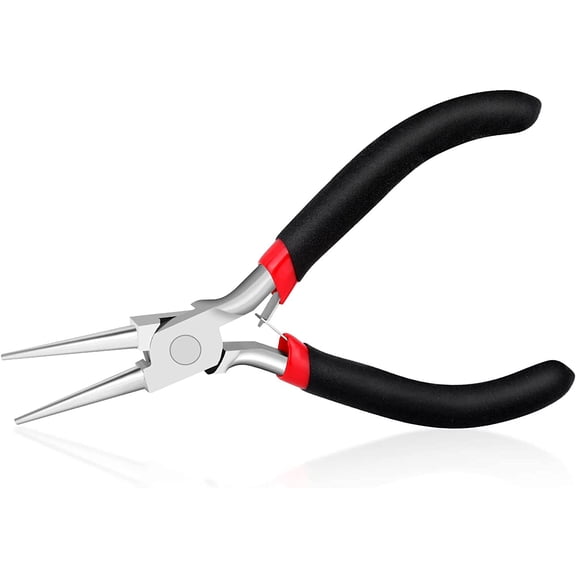 OWNTIDE Round Nose Pliers for Jewelry Making, Wire Wrapping, Jump Rings - Hardened Steel, Non-slip Grip, 4.72"