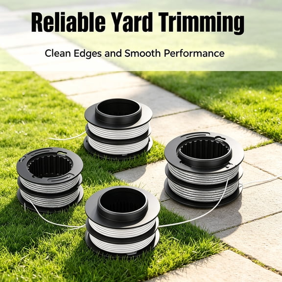 OWNTIDE SB00L00 4-Pack 0.080" Dual Line Auto-Feed Replacement Spool – Compatible with Greenworks 60V & 80V String Trimmer