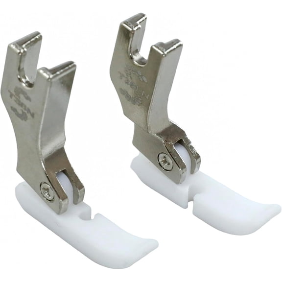 OWNTIDE T36N+T36LN Narrow Zipper Presser Foot w/ Teflon Bottom, 10-Pack for JUKI, Brother, Jack, Consew, Singer Industrial 1-Needle Lockstitch Sewing Machines