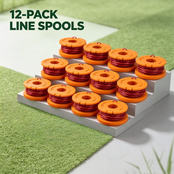 OWNTIDE WA0010 0.065 Inch Refill Spool Works with Worx String Trimmers (Compatible)(12 pcs)