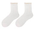 thumbnail image 1 of OWNTIDE Women's Ruffle Ankle Socks 6-Pack, Cute Knit Cotton Frilly, 1 of 15